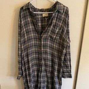 FLANNEL Universal Thread Button-Up Dress XXL